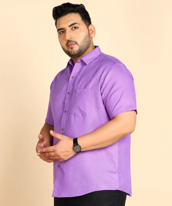 Men's_Purple_Half_Sleeve_Formal_Shirt