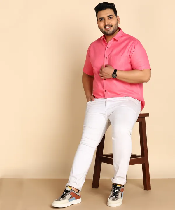 Men's_Pink_Half_Sleeve_Casual_Shirt