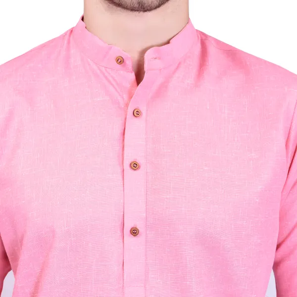 Men's_Pink_Cotton_Kurta_Pajama_Set_-_Ethnic_Indian_Traditional_Wear