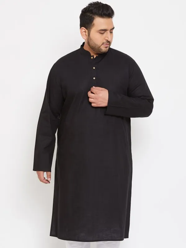 Men's_Black_Cotton_Kurta