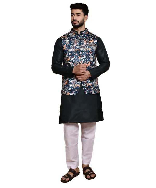 Multicolor_Ethnic_Nehru_Jacket_With_Traditional_Motifs