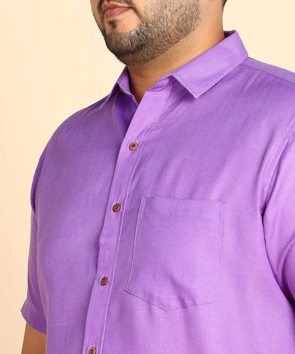 Men's_Purple_Half_Sleeve_Formal_Shirt