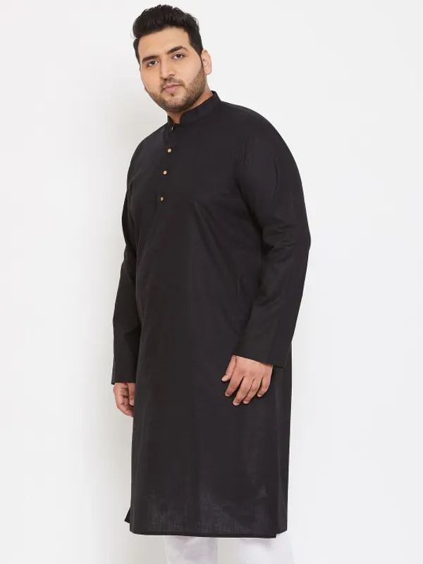 Men's_Black_Cotton_Kurta