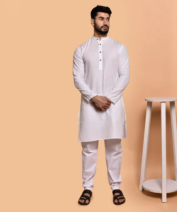 Men's_White_Cotton_Kurta_Pajama_Set_-_Traditional_Ethnic_Wear