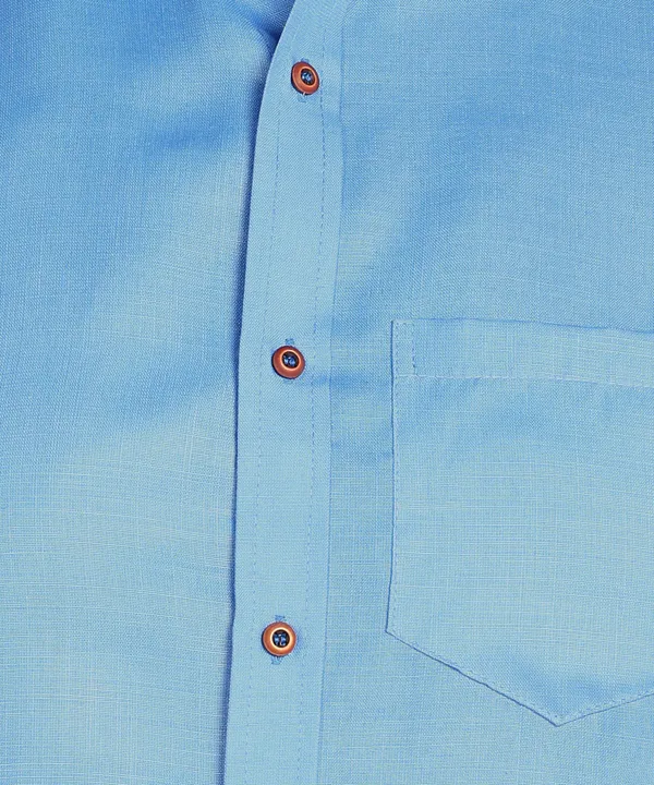 Sky_Blue_Half_Sleeve_Cotton_Shirt_For_Men_-_Plus_Size