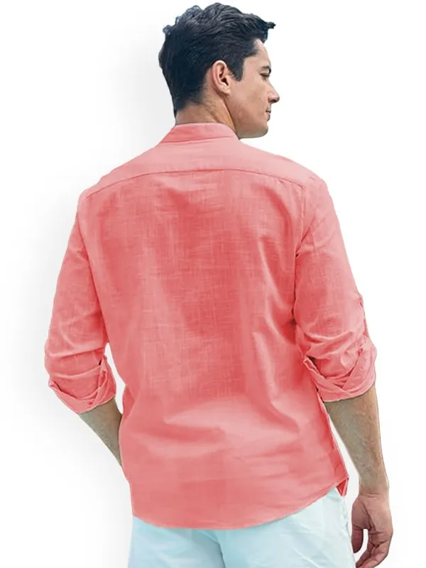 Men's_Pink_Linen_Shirt_-_Full_Sleeve_Casual_Shirt