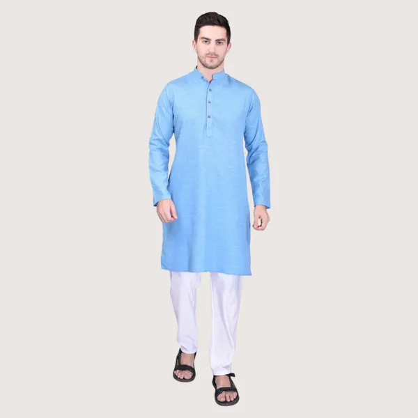Men's_Sky_Blue_Cotton_Kurta_Pajama_Set_-_Traditional_Ethnic_Wear