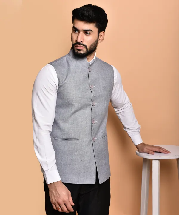 Grey_Linen_Nehru_Jacket_For_Men