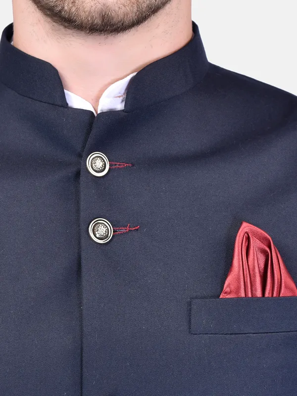 Men's_White_Kurta_Pajama_With_Navy_Blue_Nehru_Jacket_Set