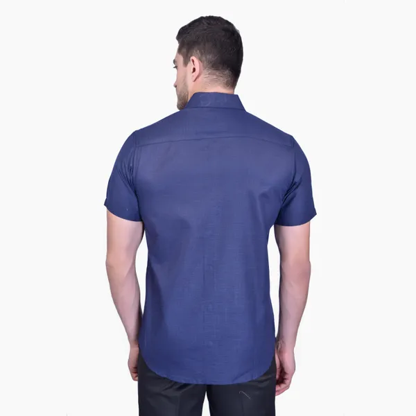 Men's_Navy_Blue_Short_Sleeve_Casual_Shirt