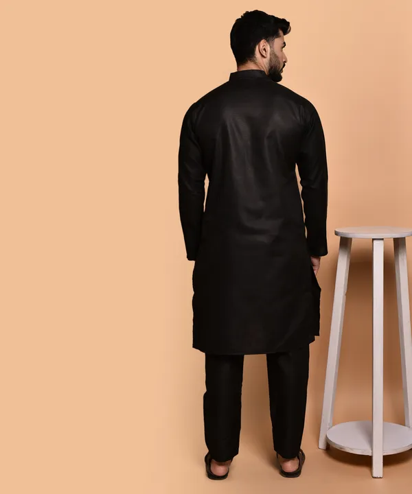 Men's_Black_Cotton_Kurta_Pajama_Set_-_Traditional_Ethnic_Wear