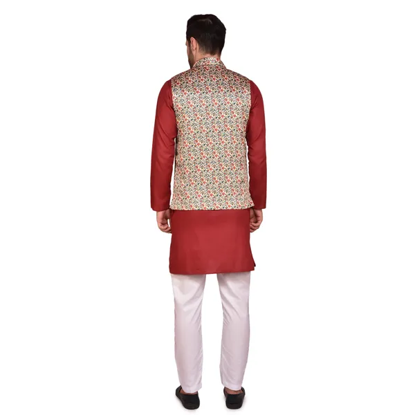 Men's_Maroon_Kurta_Pajama_With_Embroidered_Nehru_Jacket_Set_-_Traditional_Ethnic_Wear