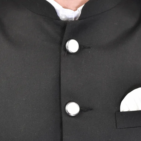 Men's_Black_Nehru_Jacket_With_White_Buttons_And_Pocket_Square