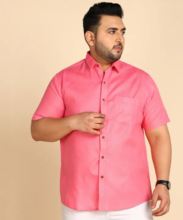 Men's_Pink_Half_Sleeve_Casual_Shirt