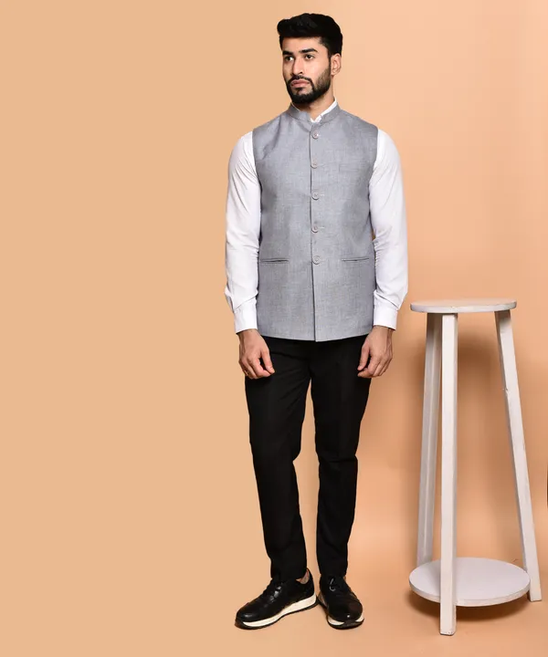 Grey_Linen_Nehru_Jacket_For_Men