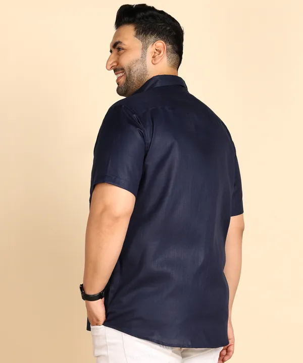 Men's_Navy_Blue_Half_Sleeve_Casual_Shirt