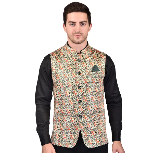 Men's_Floral_Printed_Nehru_Jacket_With_Black_Sleeves
