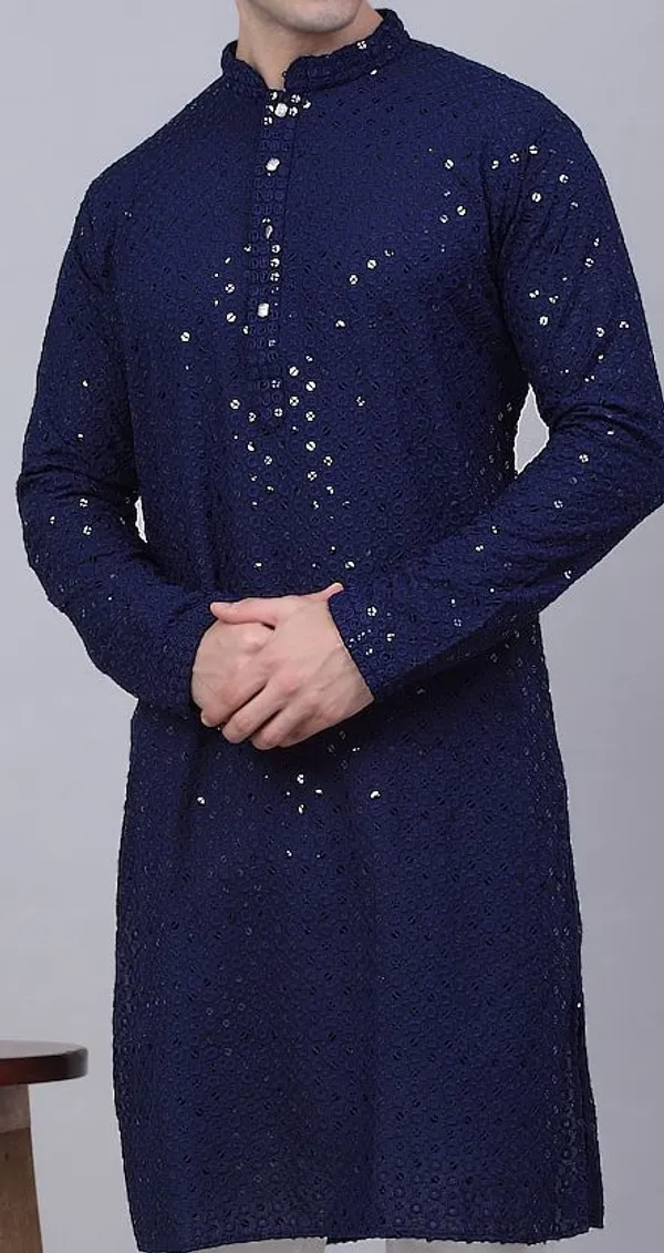 Navy_Blue_Embellished_Kurta_For_Men
