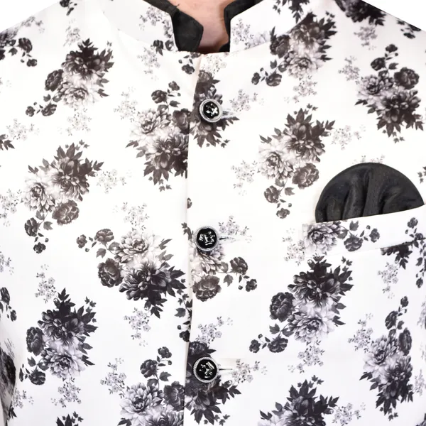 Men's_White_Floral_Printed_Nehru_Jacket_With_Black_Collar