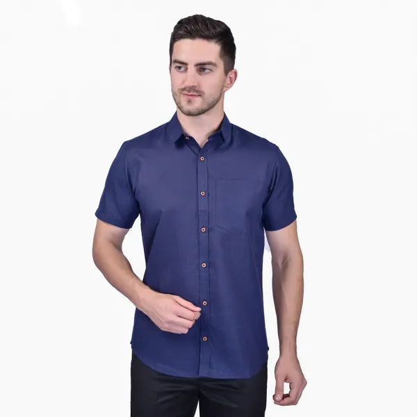 Men's_Navy_Blue_Short_Sleeve_Formal_Shirt