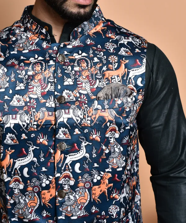 Men's_Ethnic_Kurta_Set_With_Printed_Nehru_Jacket