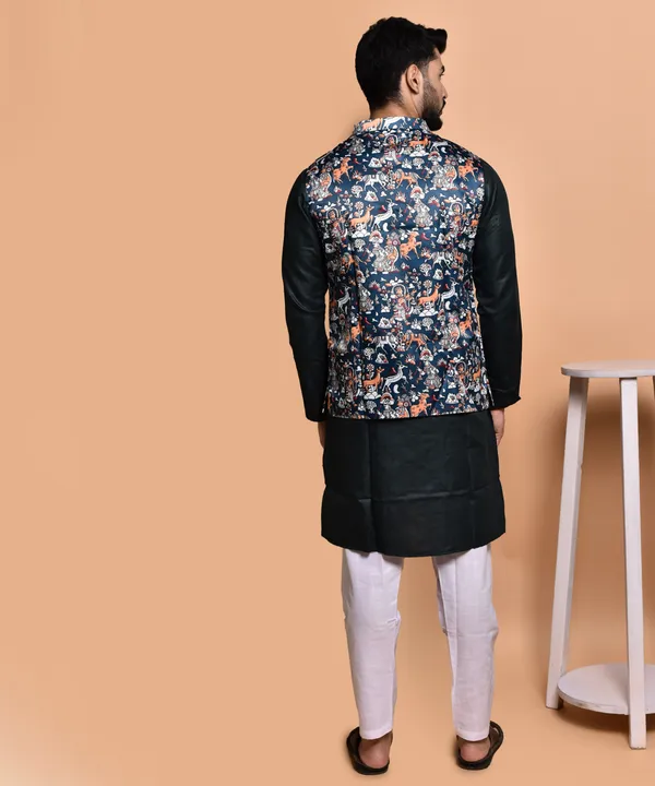 Men's_Ethnic_Kurta_Set_With_Printed_Nehru_Jacket