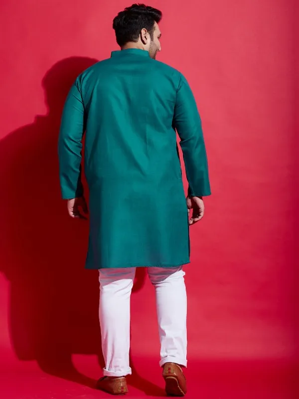 Men's_Teal_Green_Cotton_Kurta_-_Ethnic_Wear