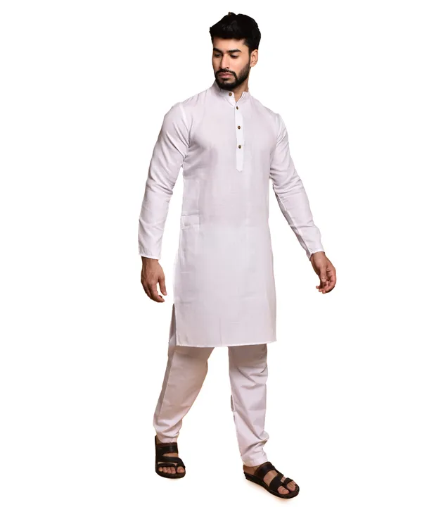 Men's_White_Cotton_Kurta_Pajama_Set_-_Traditional_Ethnic_Wear
