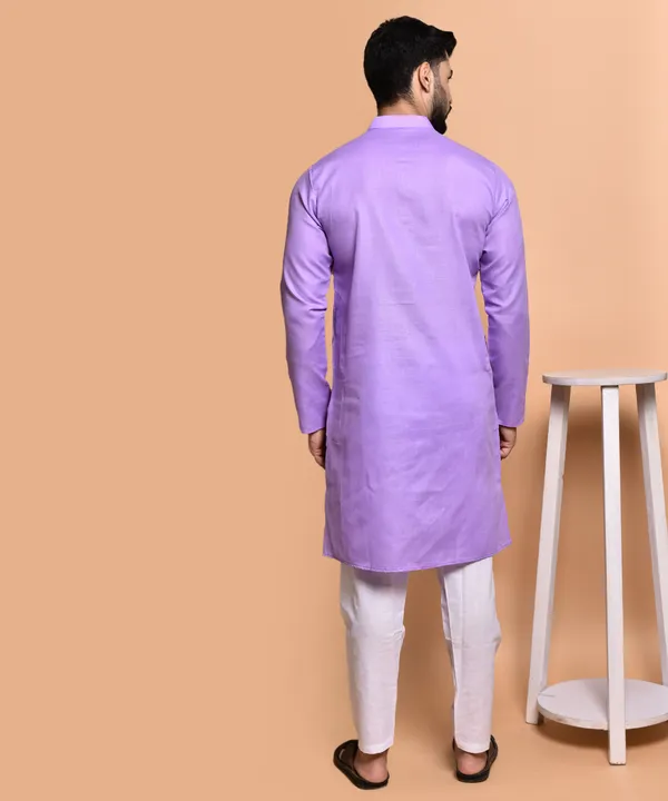 Men's_Lavender_Cotton_Kurta_-_Traditional_Ethnic_Wear