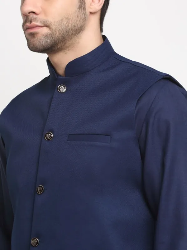 Men's_Navy_Blue_Ethnic_Kurta_With_Nehru_Jacket_Set