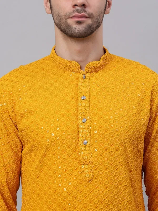 Men's_Yellow_Embroidered_Kurta_-_Festive_Ethnic_Wear