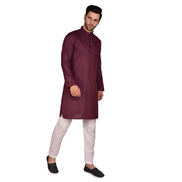 Men's_Maroon_Kurta_Pajama_Set_-_Traditional_Ethnic_Wear