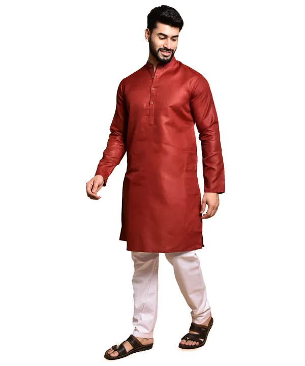 Men's_Brown_Silk_Kurta_-_Traditional_Ethnic_Wear