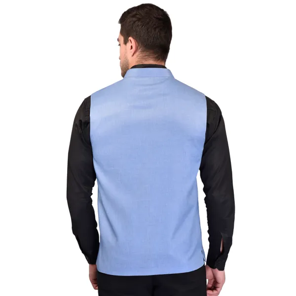 Men's_Sky_Blue_Nehru_Jacket_With_Pocket_Square