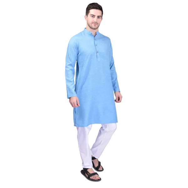 Men's_Sky_Blue_Cotton_Kurta_Pajama_Set_-_Traditional_Ethnic_Wear