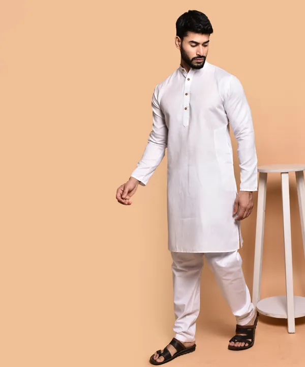 Men's_White_Cotton_Kurta_Pajama_Set_-_Traditional_Ethnic_Wear