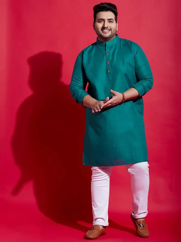 Men's_Teal_Green_Cotton_Kurta_-_Ethnic_Wear