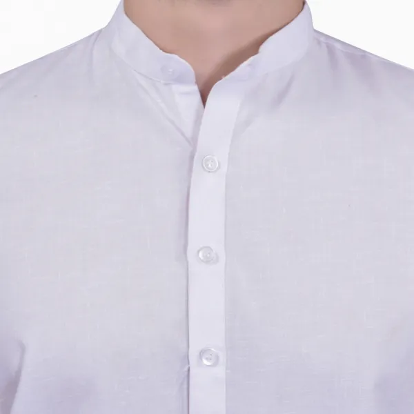 Men's_White_Cotton_Short_Kurta_With_Mandarin_Collar