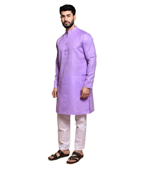 Men's_Lavender_Cotton_Kurta_-_Traditional_Ethnic_Wear