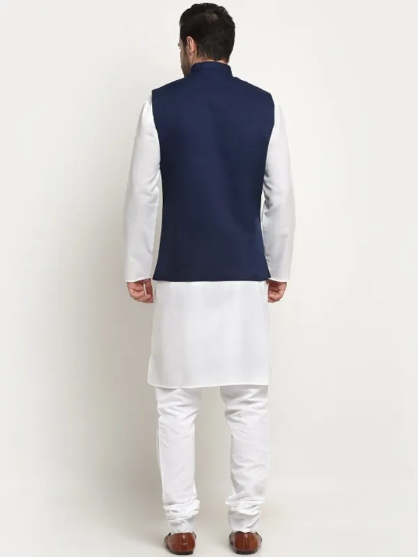 Navy_Blue_Nehru_Jacket_With_White_Kurta_Pajama_Set