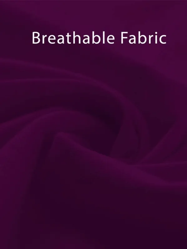 Men's_Maroon_Long_Sleeve_Cotton_Shirt_With_Mandarin_Collar