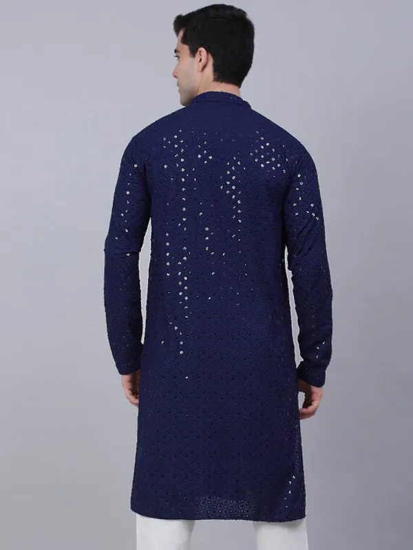 Navy_Blue_Embellished_Kurta_For_Men