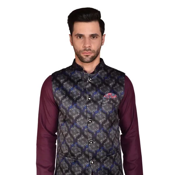 Men'S_Ethnic_Kurta_Pajama_Set_With_Nehru_Jacket
