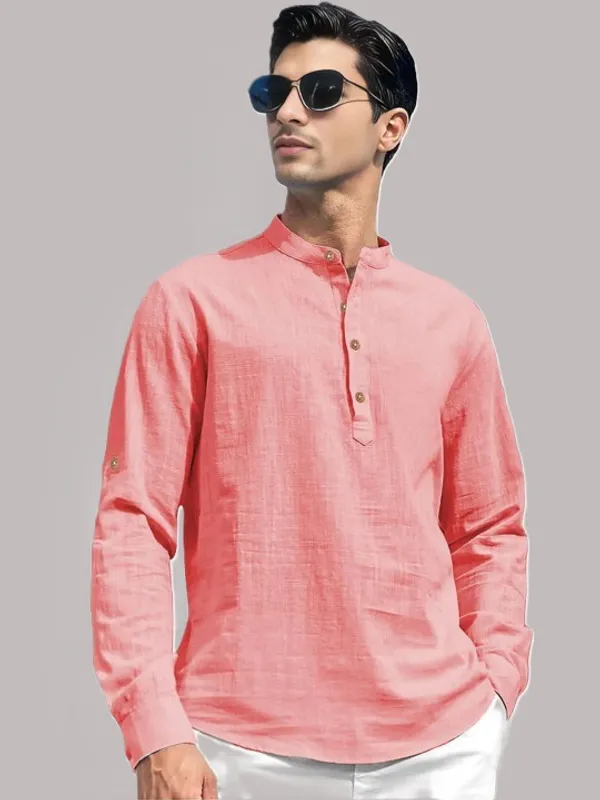 Men's_Pink_Linen_Shirt_-_Full_Sleeve_Casual_Shirt