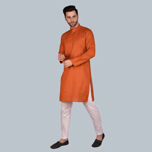Men's_Orange_Kurta_Pajama_Set_-_Traditional_Ethnic_Wear