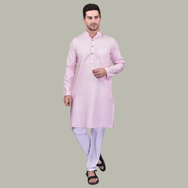 Men's_Light_Pink_Cotton_Kurta_Pajama_Set_-_Traditional_Ethnic_Wear