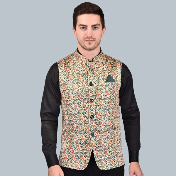 Men's_Floral_Print_Nehru_Jacket_-_Multicolor_Sleeveless_Waistcoat