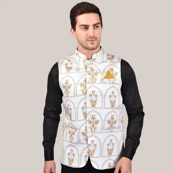 Men's_White_Printed_Nehru_Jacket_With_Floral_And_Geometric_Pattern