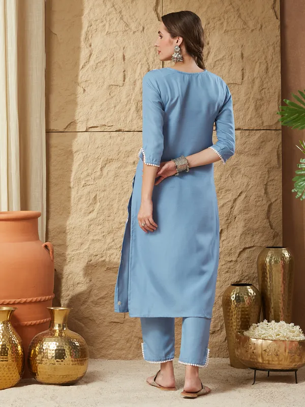 Sky_Blue_Cotton_Blend_Embroidered_Kurta_Set_For_Women