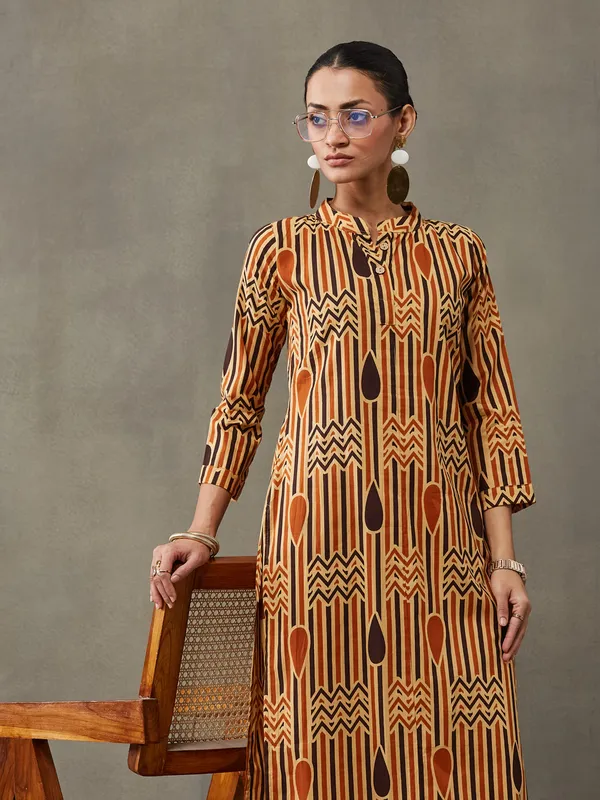 Multicolor_Pure_Cotton_Kurta_Set_For_Women
